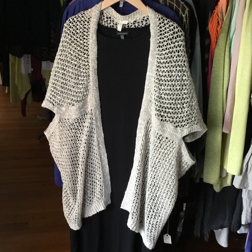 Eileen Fisher Natural Color, Linen/Cotton Shrug